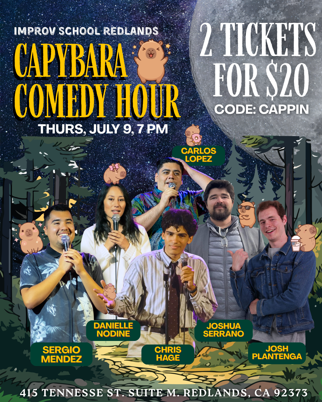 7/09 7pm - Capybara Comedy Hour Showcase