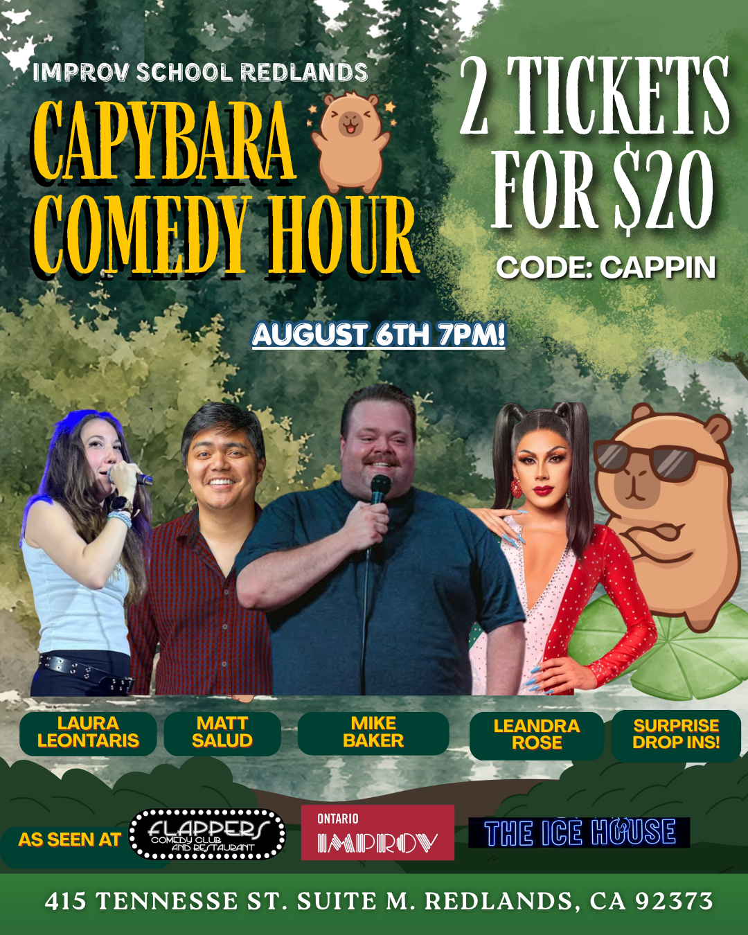 8/06 7pm - Capybara Comedy Hour featuring Mike Baker