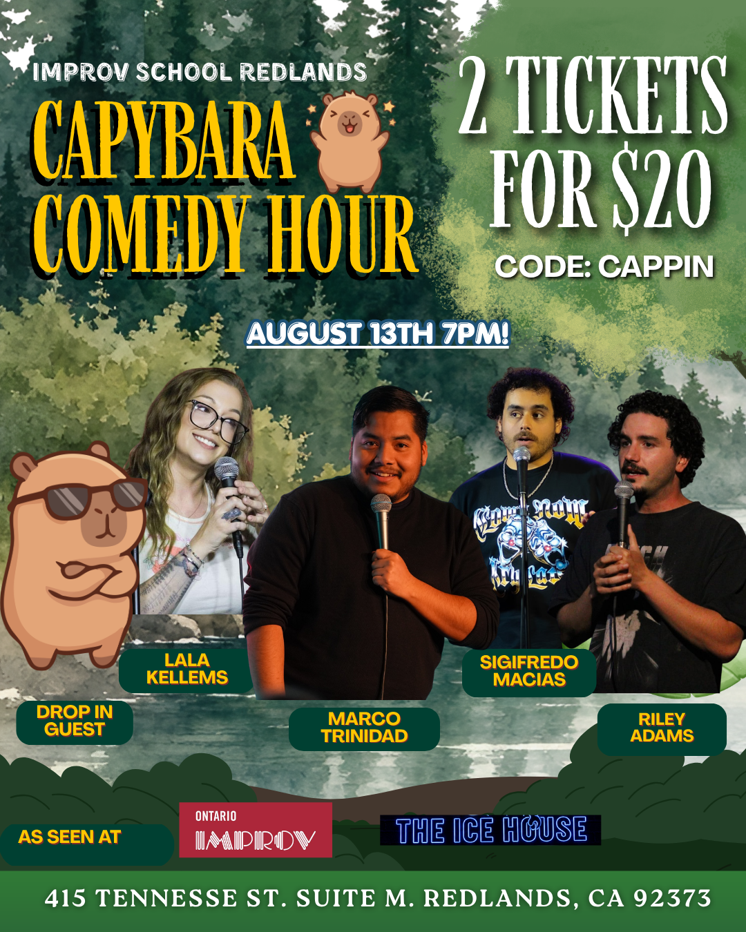 8/13 7pm - Capybara Comedy Hour featuring Marco Trinidad