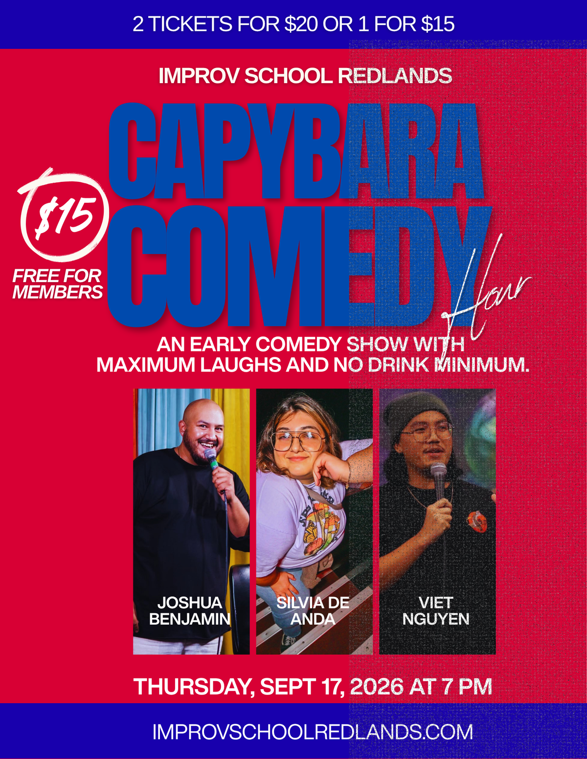 9/17 @ 7pm - Capybara Comedy Hour featuring Silvia De Anda