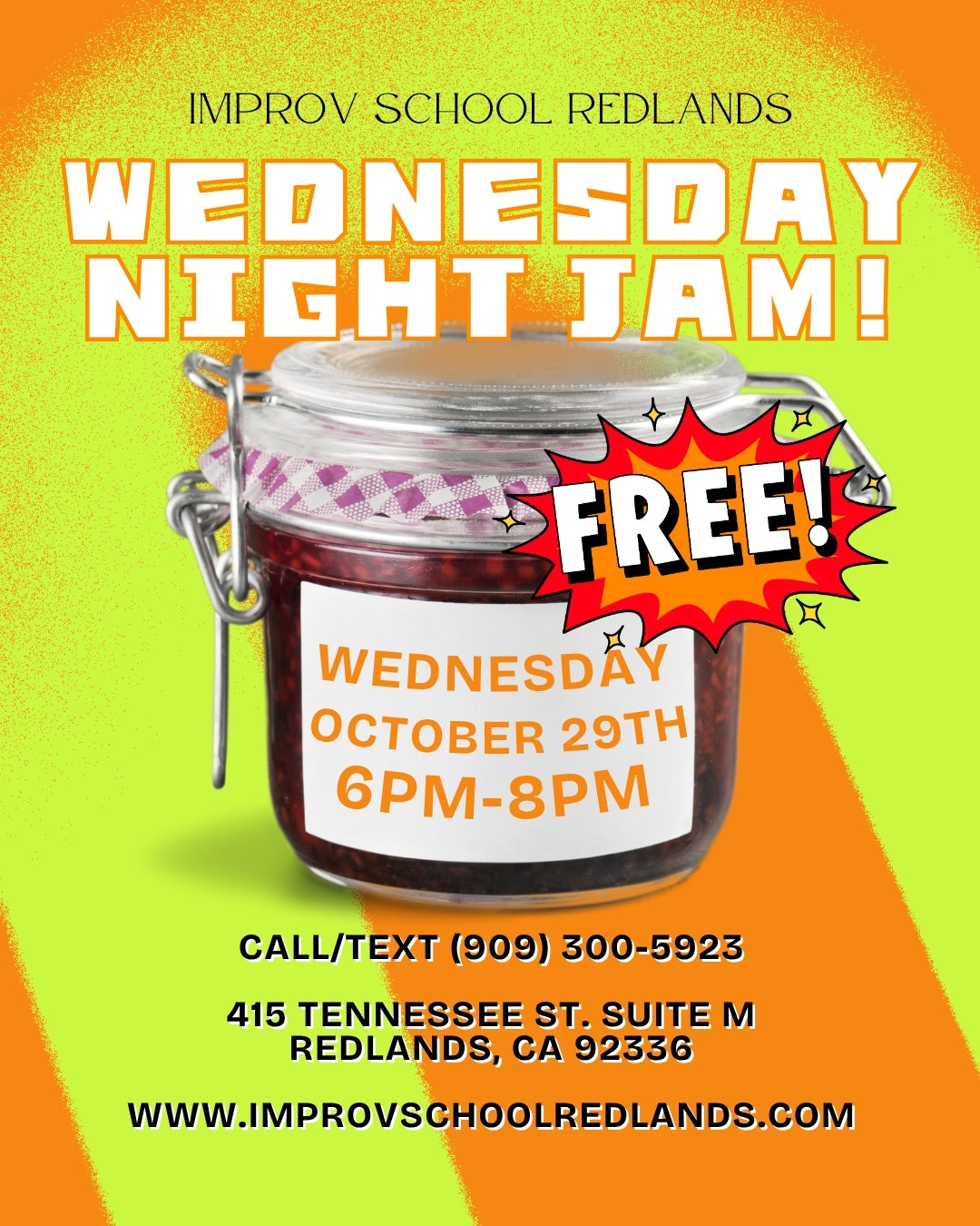 Free Wednesday Night Improv Jam 10/29!