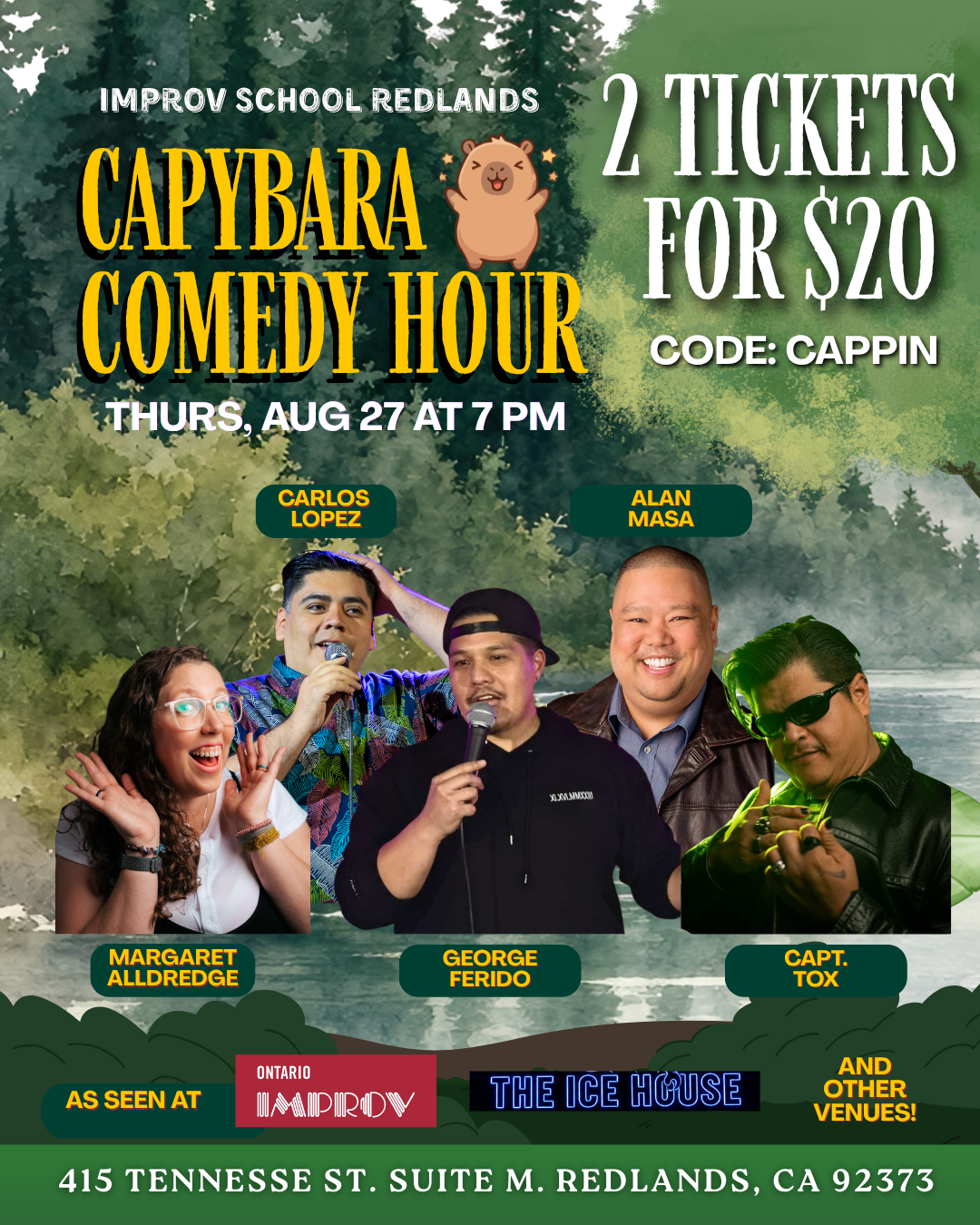 8/27 @ 7pm - Capybara Comedy Hour featuring George Ferido