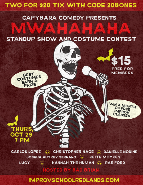 10/29 @ 7pm - Halloween Costume Contest and Standup Showcase