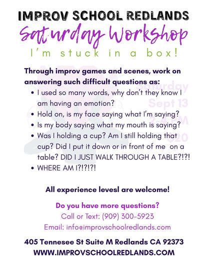 Saturday Afternoon Improv (Saturdays 2-4pm)