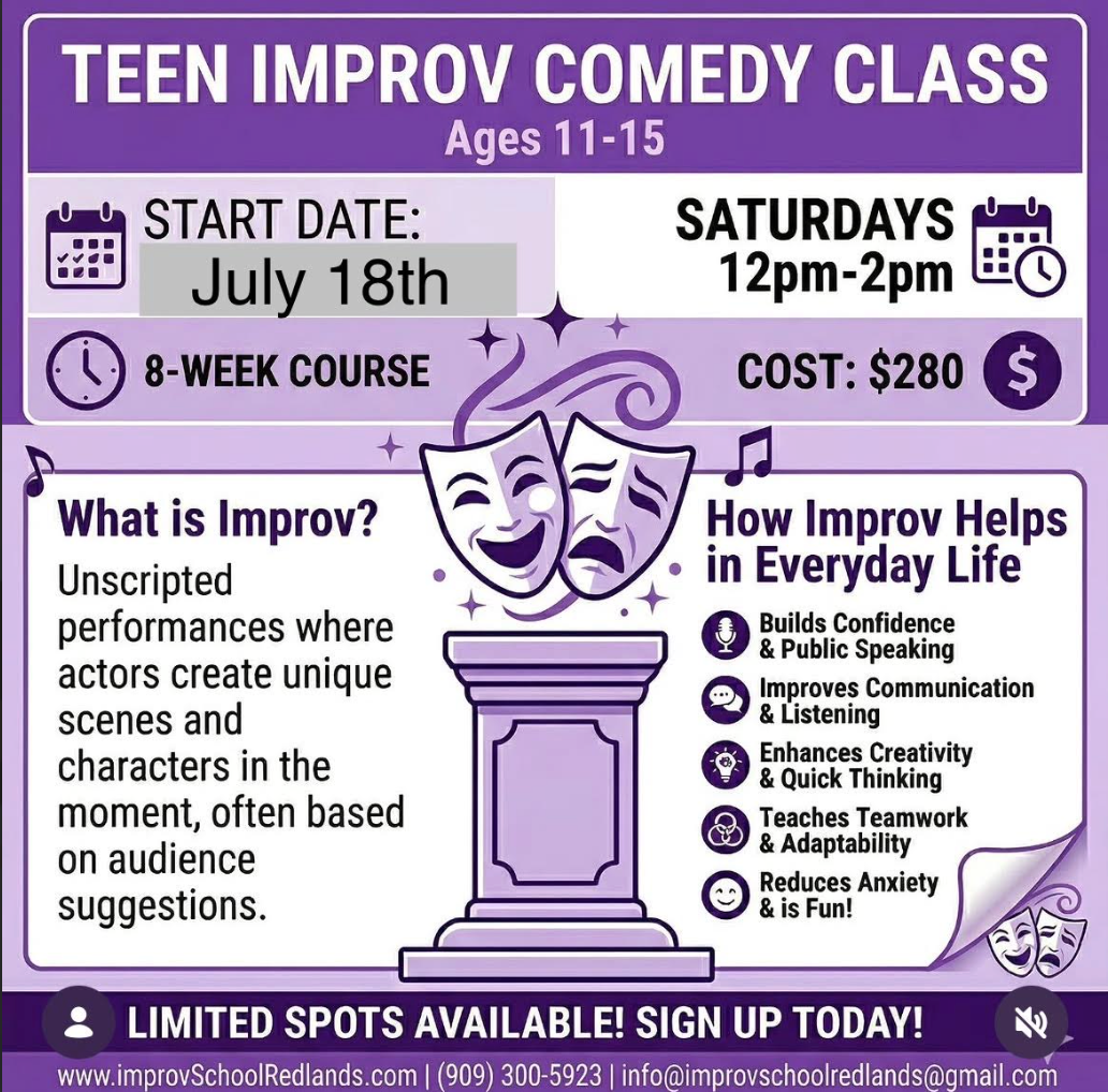 7/18-9/5 Teen Improv Comedy Class